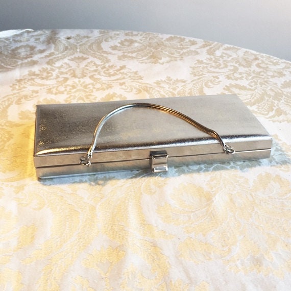 silver vintage clutch