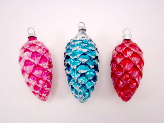 vintage glass pinecone christmas holiday ornaments vintage glass pinecone christmas holiday ornaments