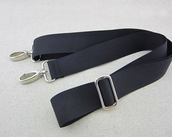 Black Adjustable Crossbody Purse Strap 3.7cm wide