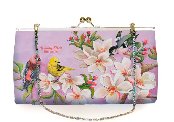 Retro clutch large,clutch bag,Bloom,birthday gift,gifts for her,gifts for mom,Woody Ellen handbag,christmas gifts,christmas gift ideas