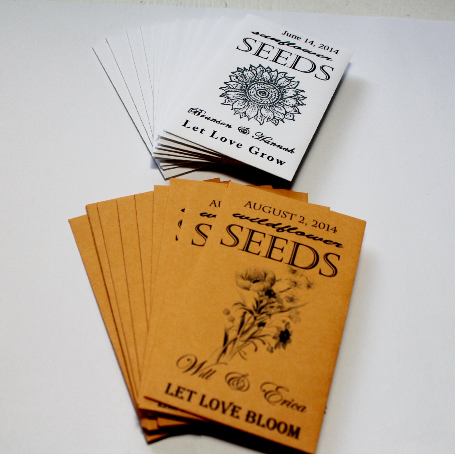 Summer Wedding Seed Packets Seed Packet Favors Seed Packet