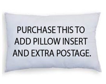 Purchase to add pillow insert to any lumbar 30CM X 50CM & extra postage for any pillow available in this shop.