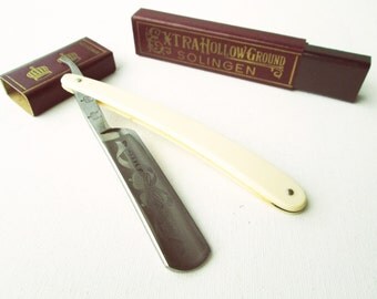 Vintage Straight Razor with box Germany (unused)