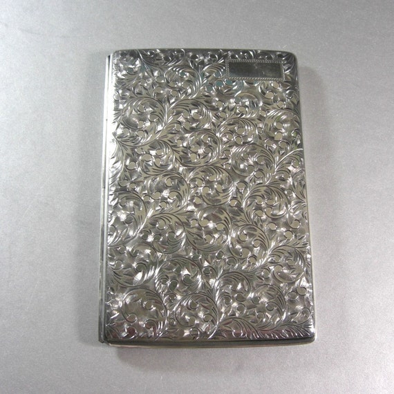 Sterling 950 Silver Cigarette Case Cash Wallet By