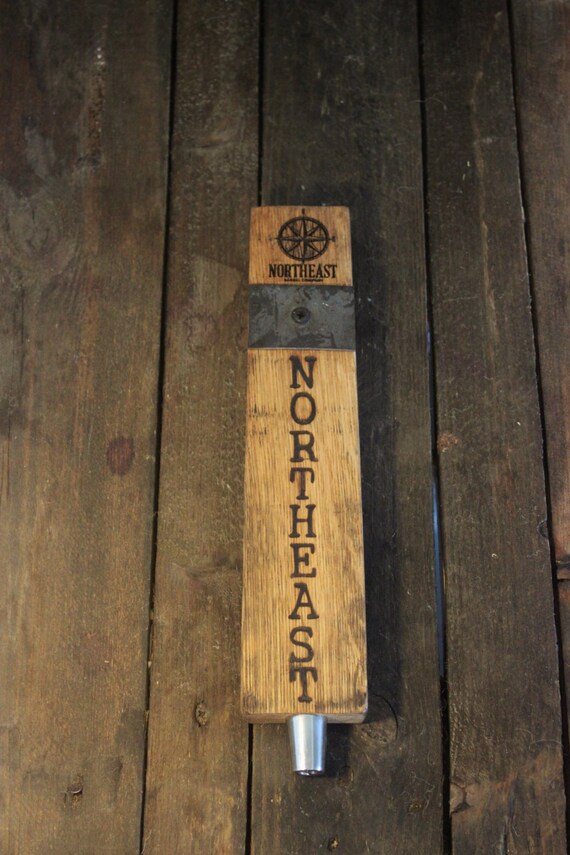 Custom Engraved Whiskey Barrel Stave Beer Tap by BarHomeDesigns