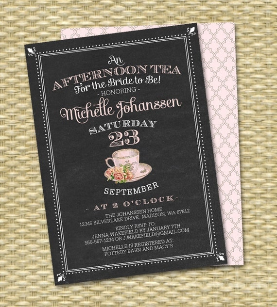 Tea With The Bride To Be Invitations 5