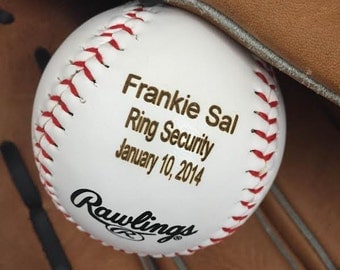 Ring Bearer Gift/Personalized Baseball/Groomsman Gift/Engraved Baseball/Gift for Ring Bearer/Best Man Gift/Birth Announcement/