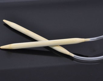 1PC Bamboo 80cm Circular Knitting Needle(US Size 15/ 10mm)-9785