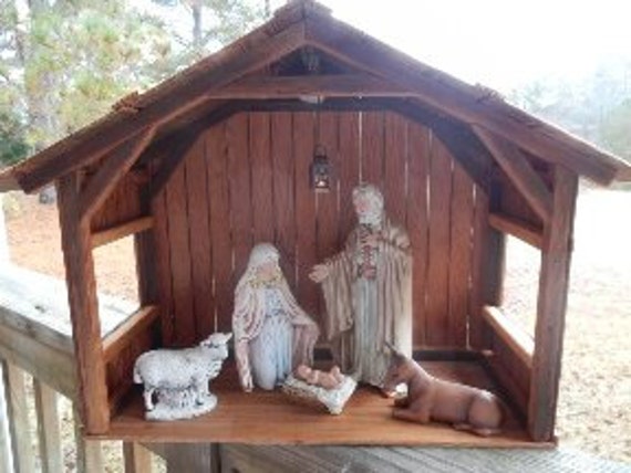 Wood Nativity Stable Creche MADE TO ORDER