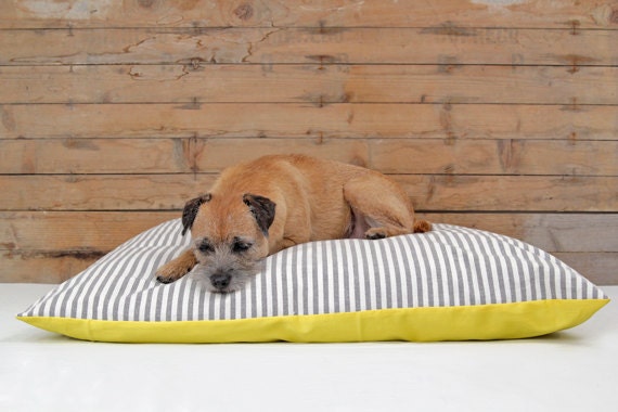 Designer Nautical Dog Bed Cover / Grey and White by ...