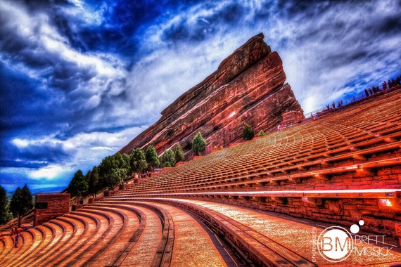 16x24 Red Rocks Amphitheater Fine Art Print Wall Decor