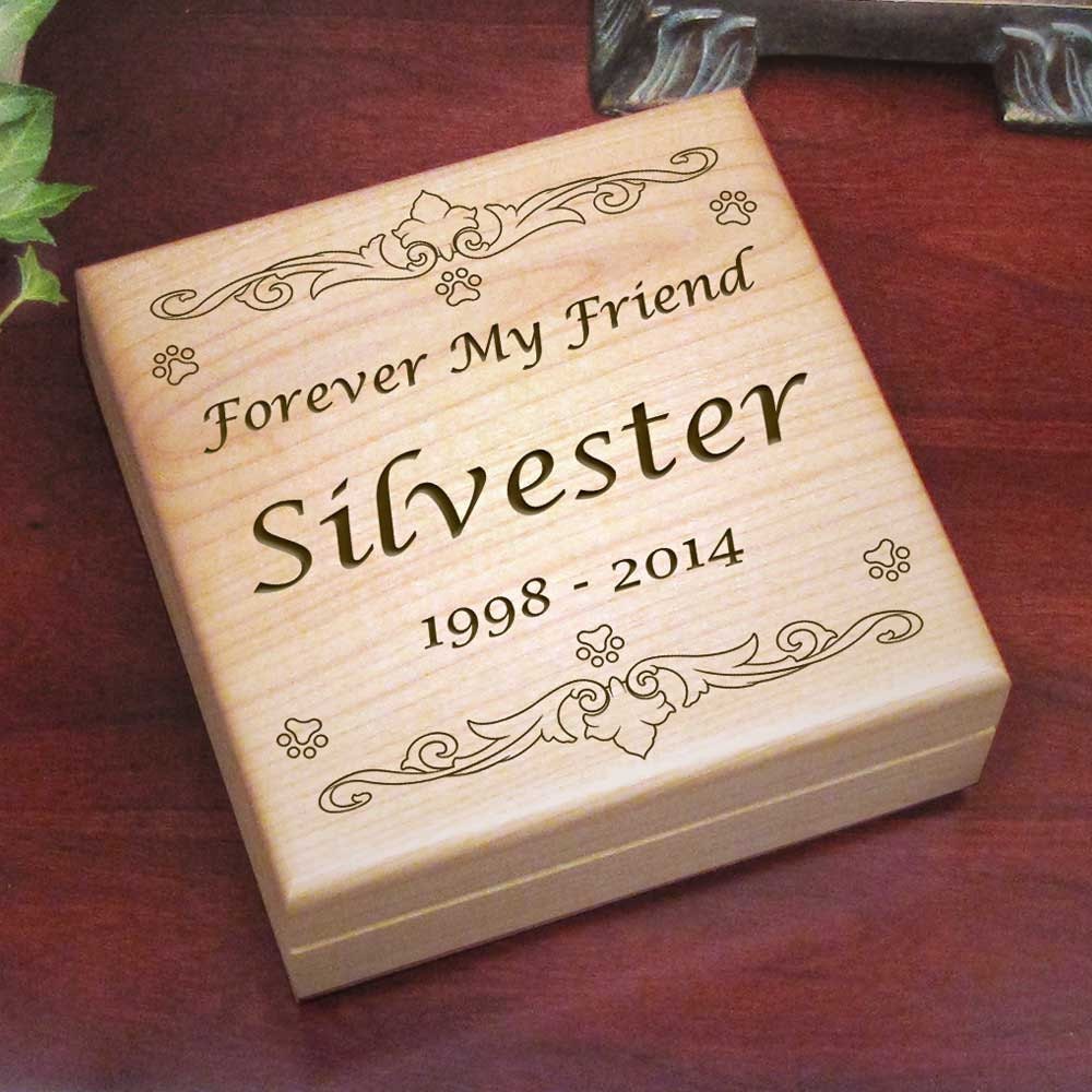 Personalized Cat Memorial Keepsake Box Custom Cat Keepsake