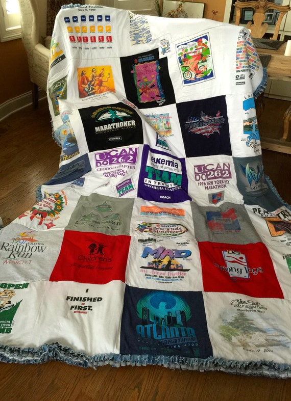 Custom Made TShirt Quilt Blanket Memory Blanket