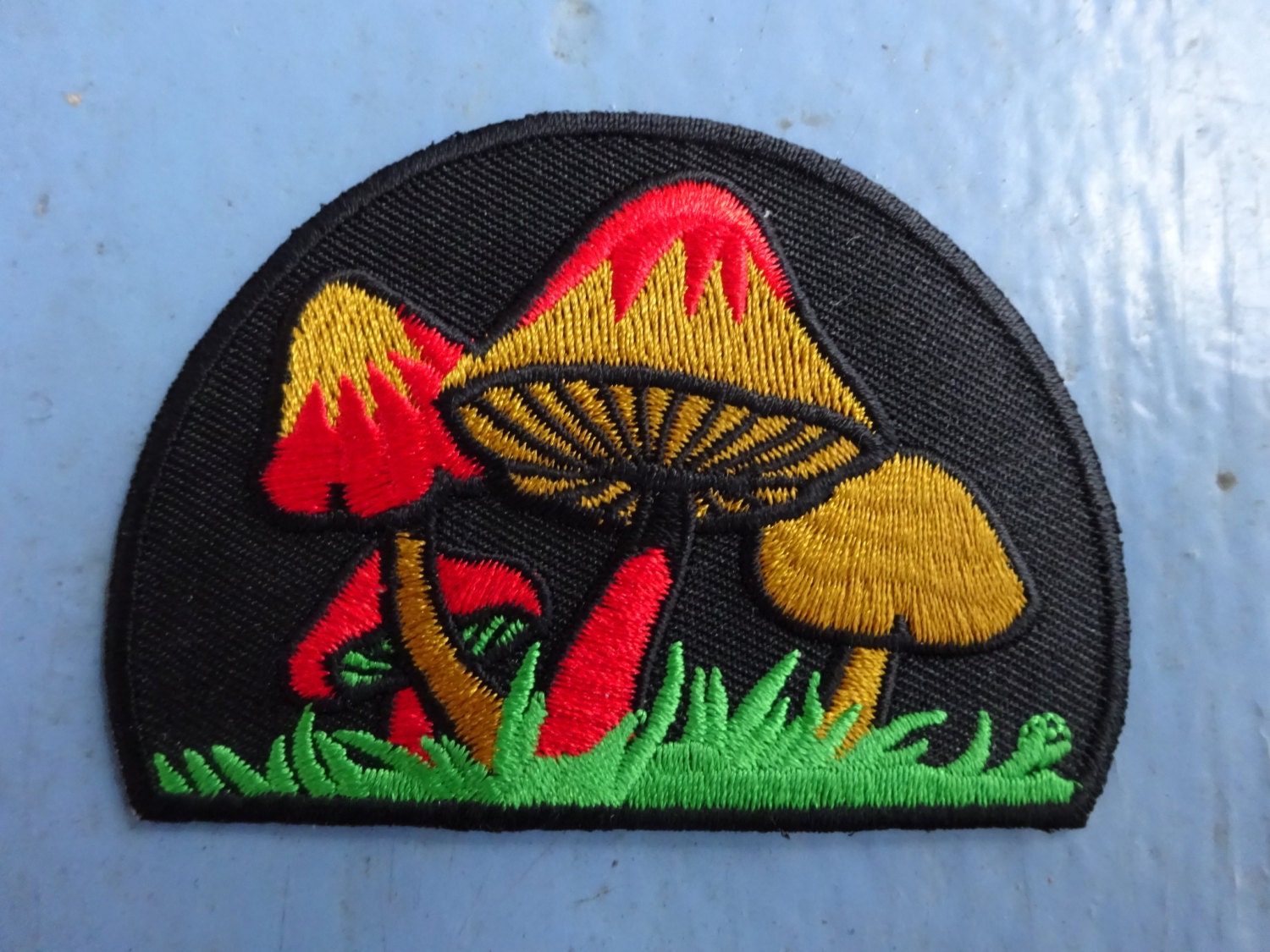 Mushroom Patch. Iron On Sew On Embroidered by TheWordEmporium