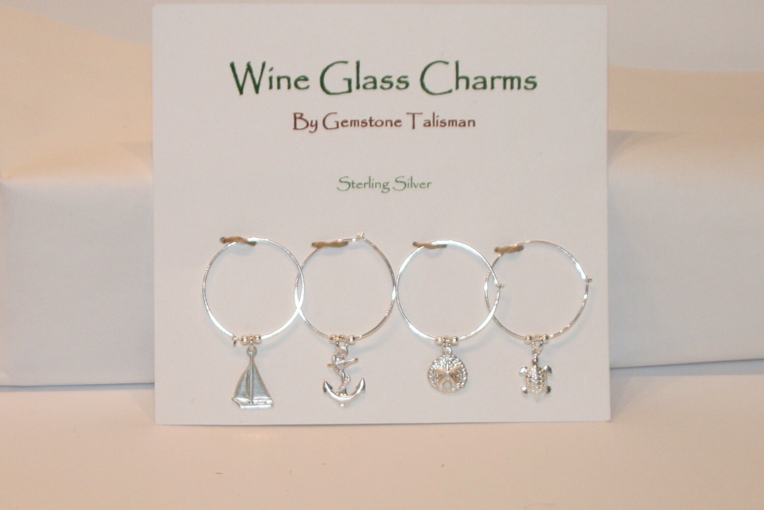 Wine Glass Charms Sterling SIlver
