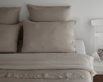KING DUVET SET - Linen king duvet set - bedding king size - linen king set - linen king bedding - natural grey linen - bedding linen