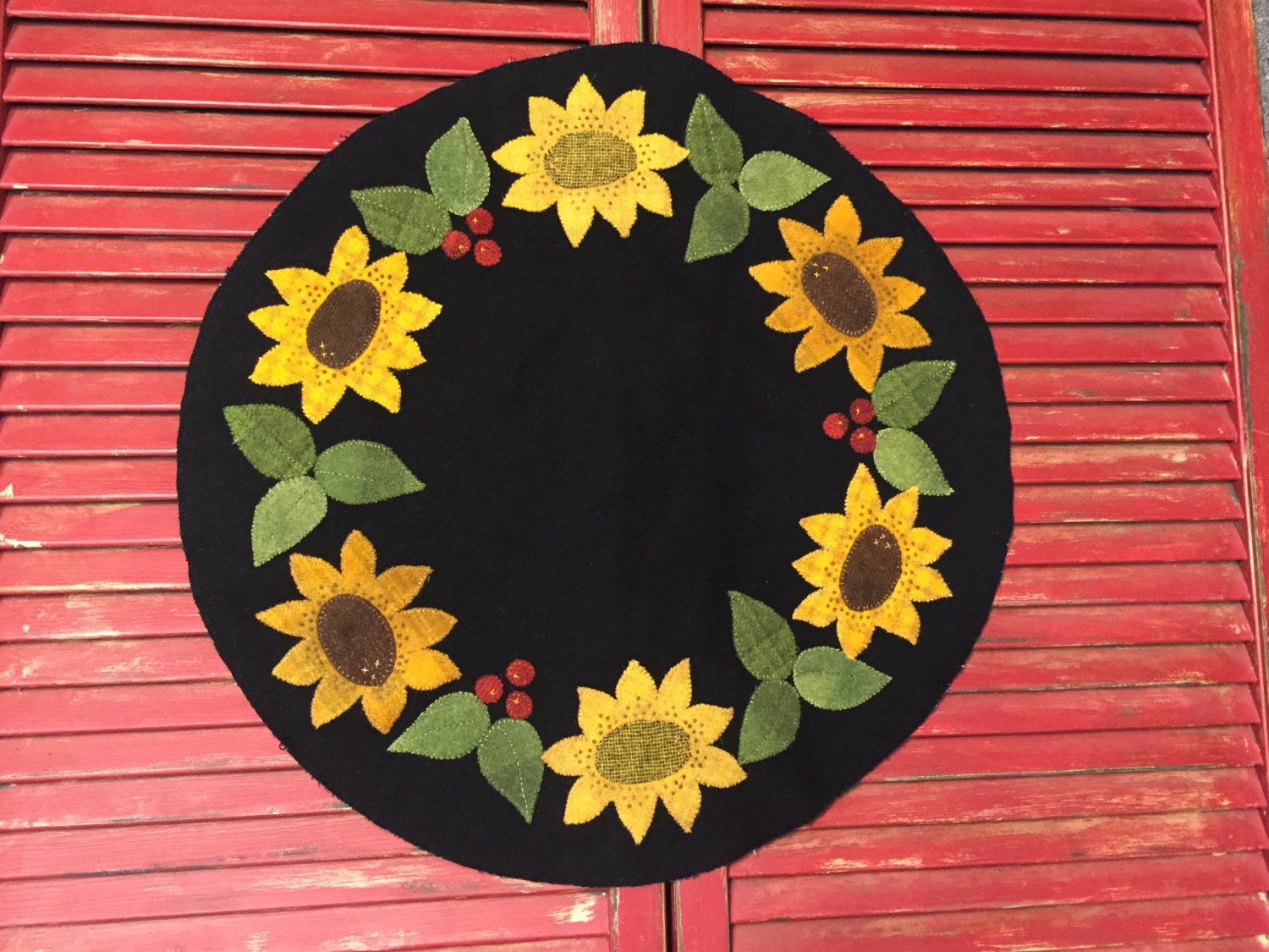 Sunflower Wool Candle Mat