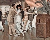 Wall Art "They Could Have Danced All Night", Couples Dancing to Victrola - RESTORED 1921 Art Print #171 Wall Art "They Could Have Danced All Night", Couples Dancing to Victrola - RESTORED 1921 Art Print #171
