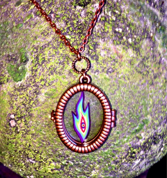Third Eye Necklace art by Alex Grey cut from Tool by ohmygood