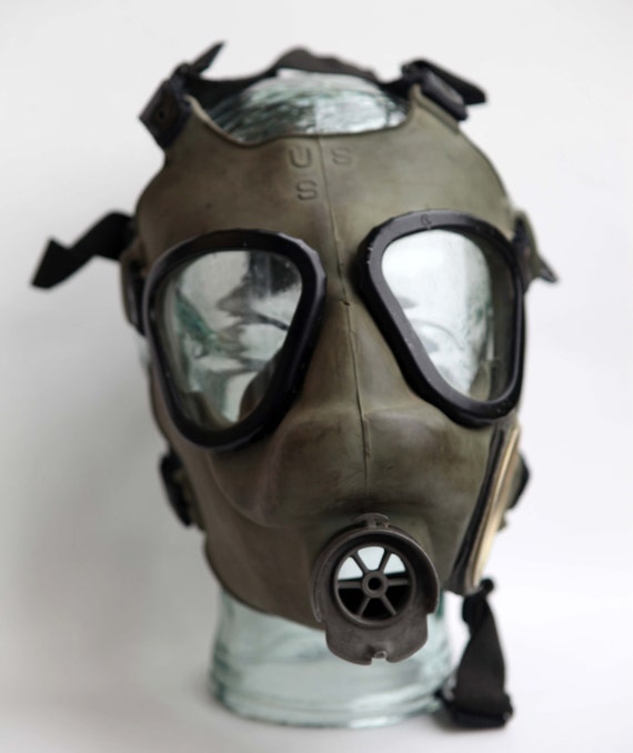 Korean War Gas Mask Us S Small Straps Eye Windows Collectible