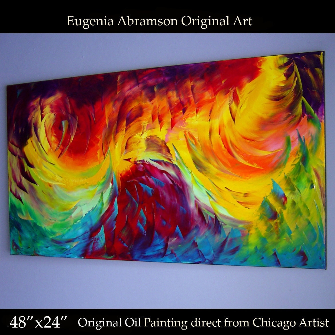 Original Modern Oil Painting On Canvas 48x24 Huge Abstract   Il Fullxfull.725161460 9ivj 