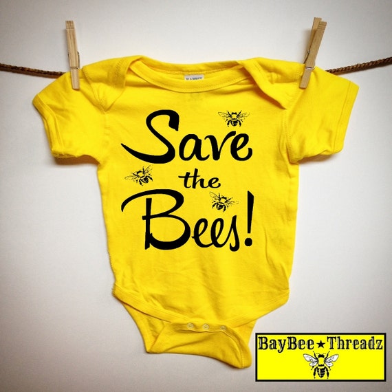 Baby Clothes. Save the BEES 8 colors. baby by BayBeeThreadz