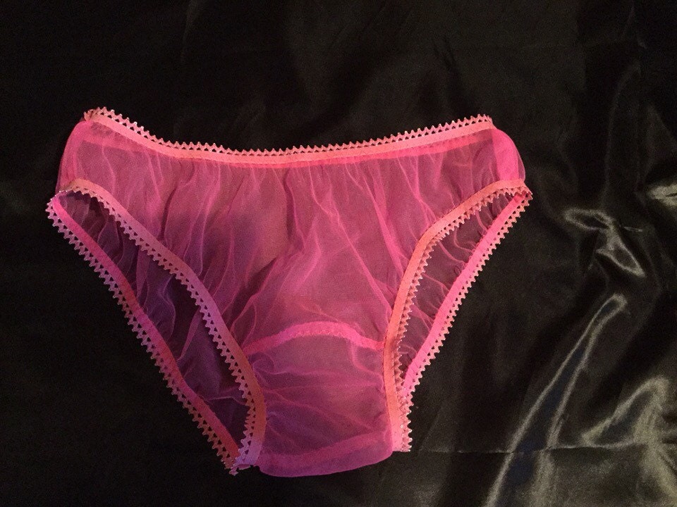 Sheer Burlesque Nylon Panties Vintage Style Closed Or