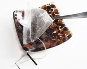 Tea Bag Holder - Glass Dish - Kitchen Decor