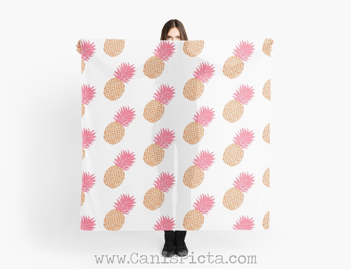 Pineapple Scarf 57x57 Pattern Accessory Unique Pop