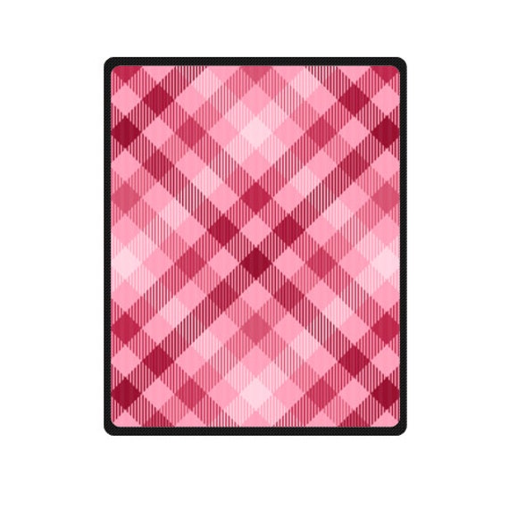 Pink Plaid Blanket BlanketThrow Blanket Tartan Fleece