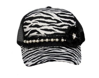 Zebra hat | Etsy