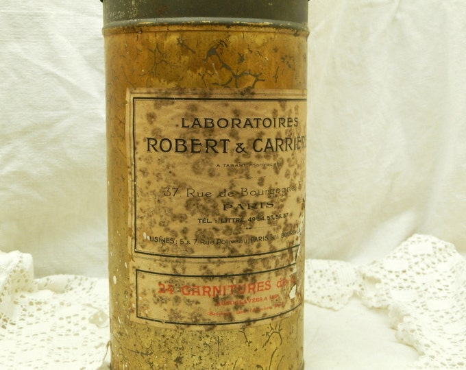 Large Antique French Medical Bandage Metal Tin / French Decor / French Country Style / Medical Decor / Apothecary / Box / Vintage Hospital Large Antique French Medical Bandage Metal Tin / French Decor / French Country Style / Medical Decor / Apothecary / Box / Vintage Hospital