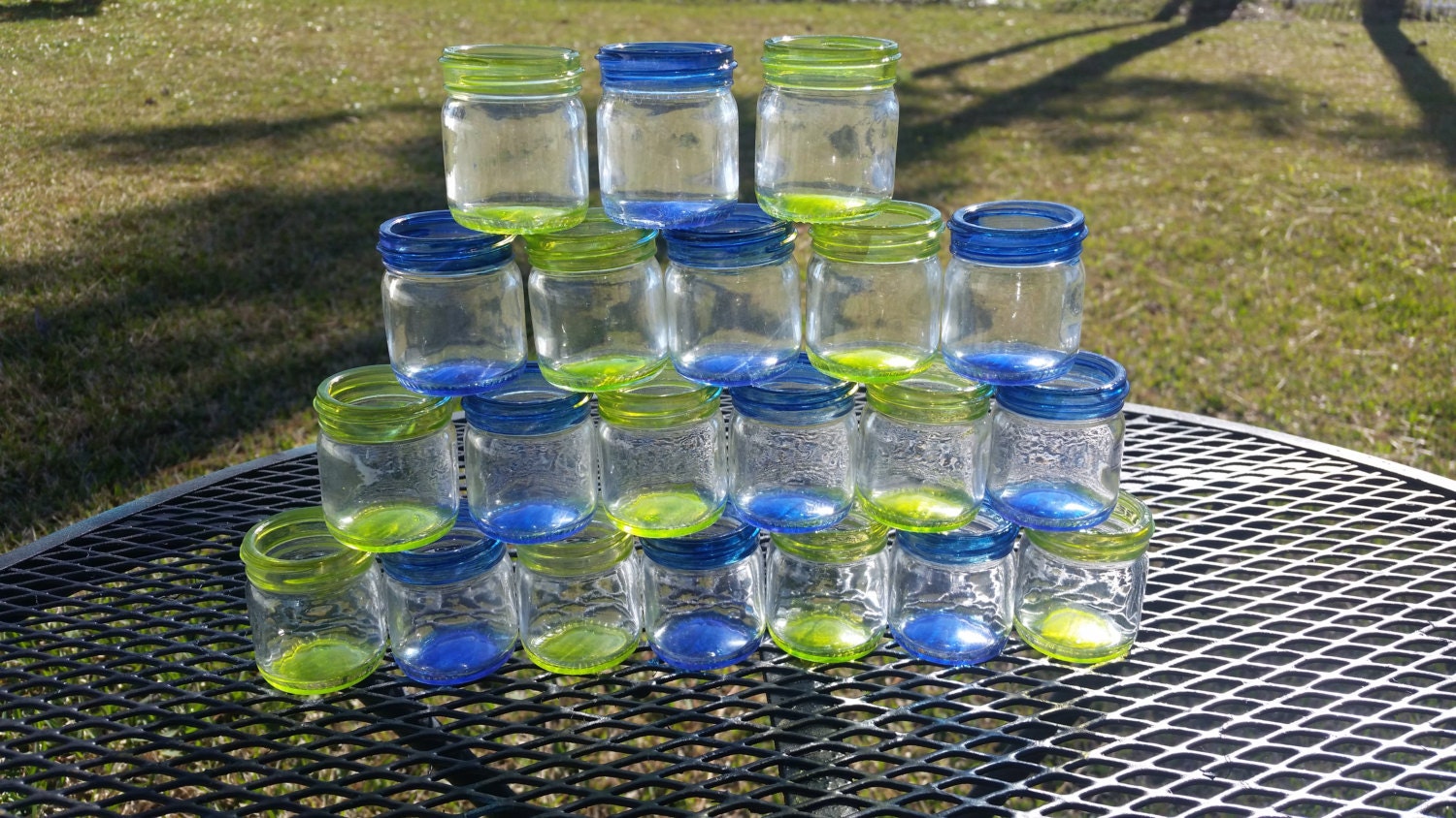 Mini Mason Jar Shot Glasses Set Of 20 Choose Colors Two 2682