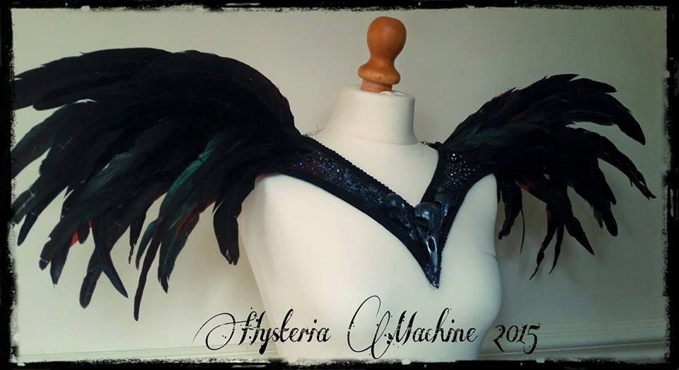Feather Shoulder/Neck piece Made to Order by HysteriaMachine