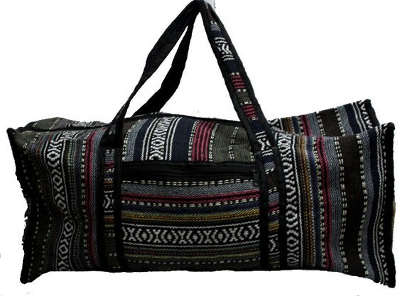 Indian Hand Made Multi Coloured Duffle Bag Gym by believeinfashion