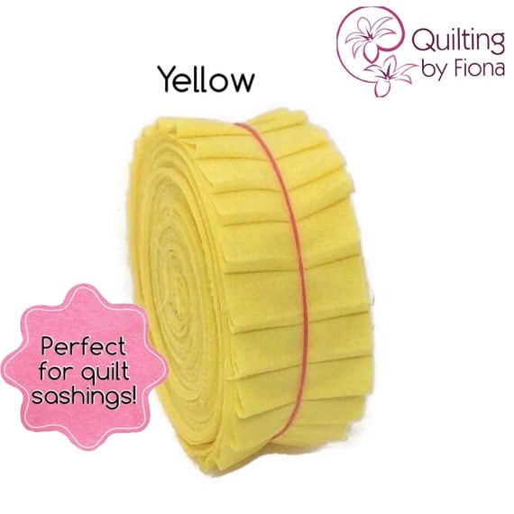 20 Yellow PreCut Honey Bun Fabric Strips 1.5 by QuiltingByFiona