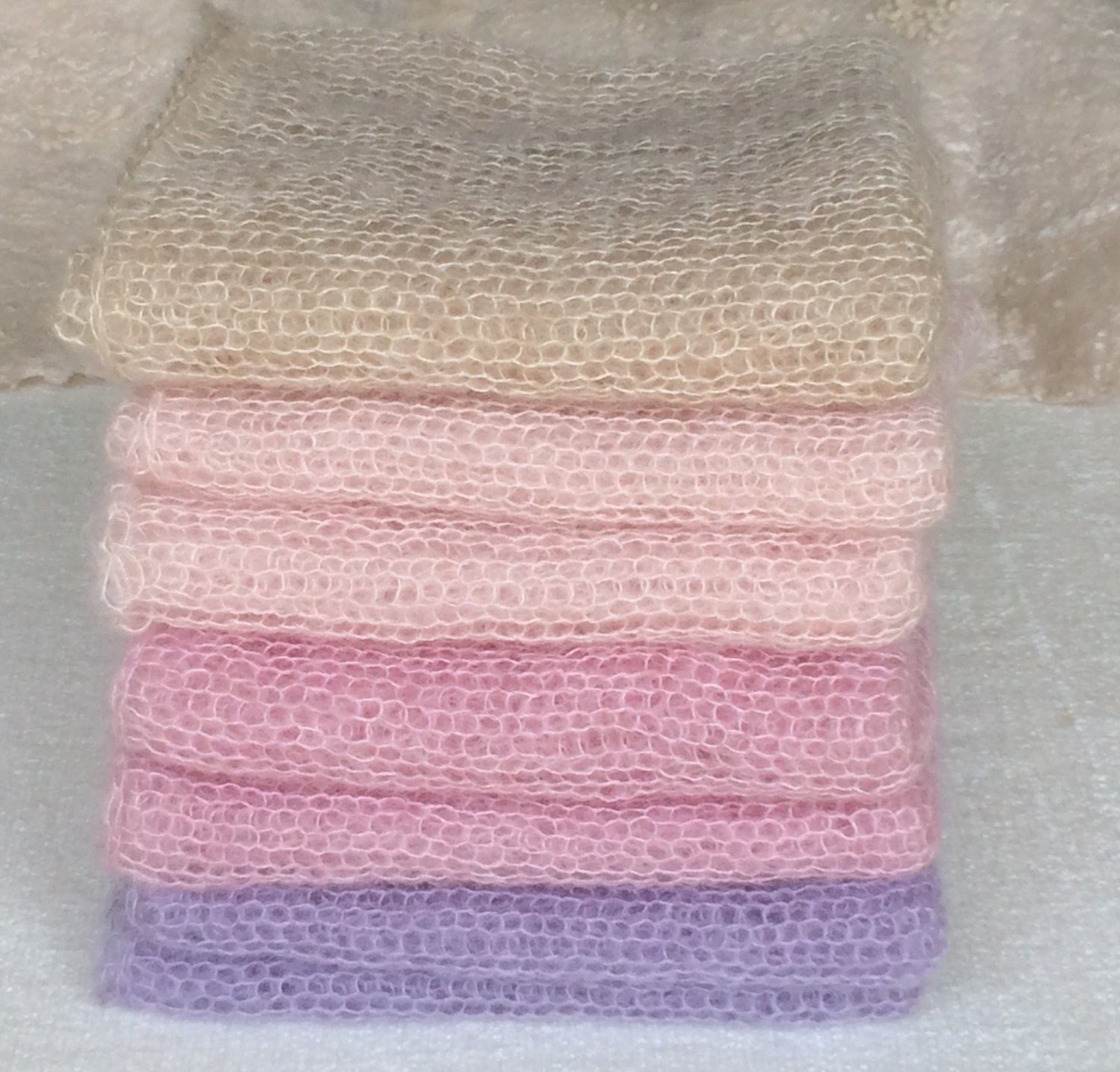 Newborn Mohair wrap newborn photo prop baby blanket Stretch