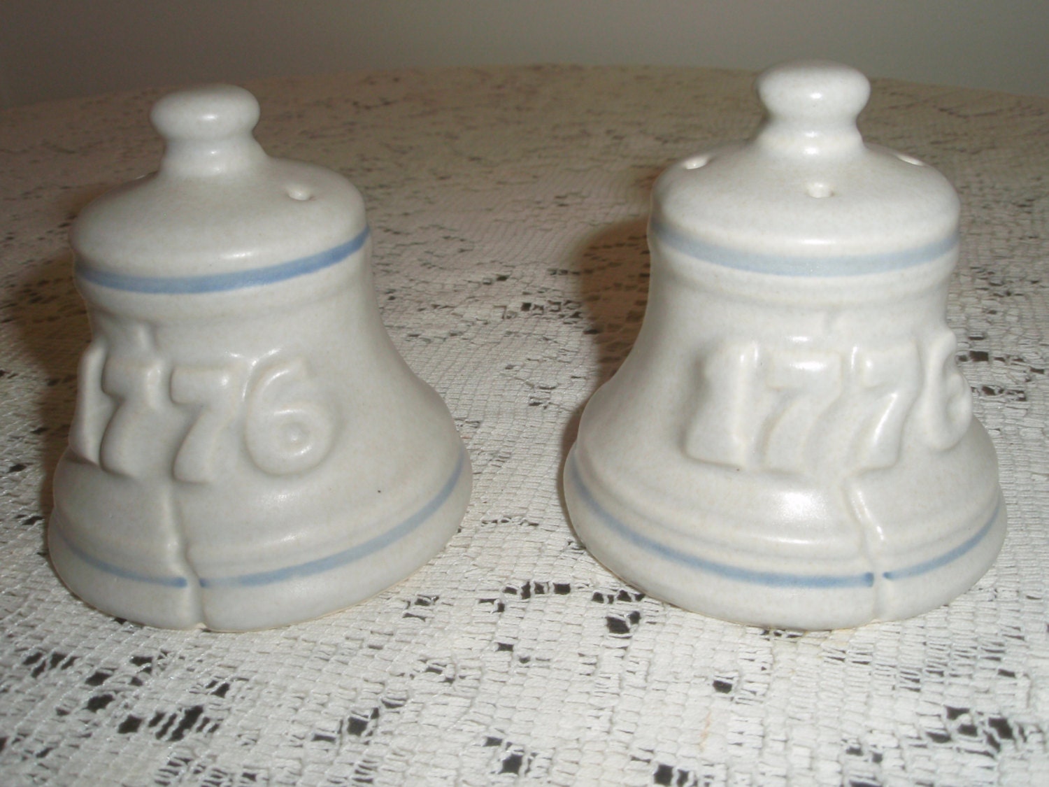 Liberty Bell Salt and Pepper Shakers 1776 S and P