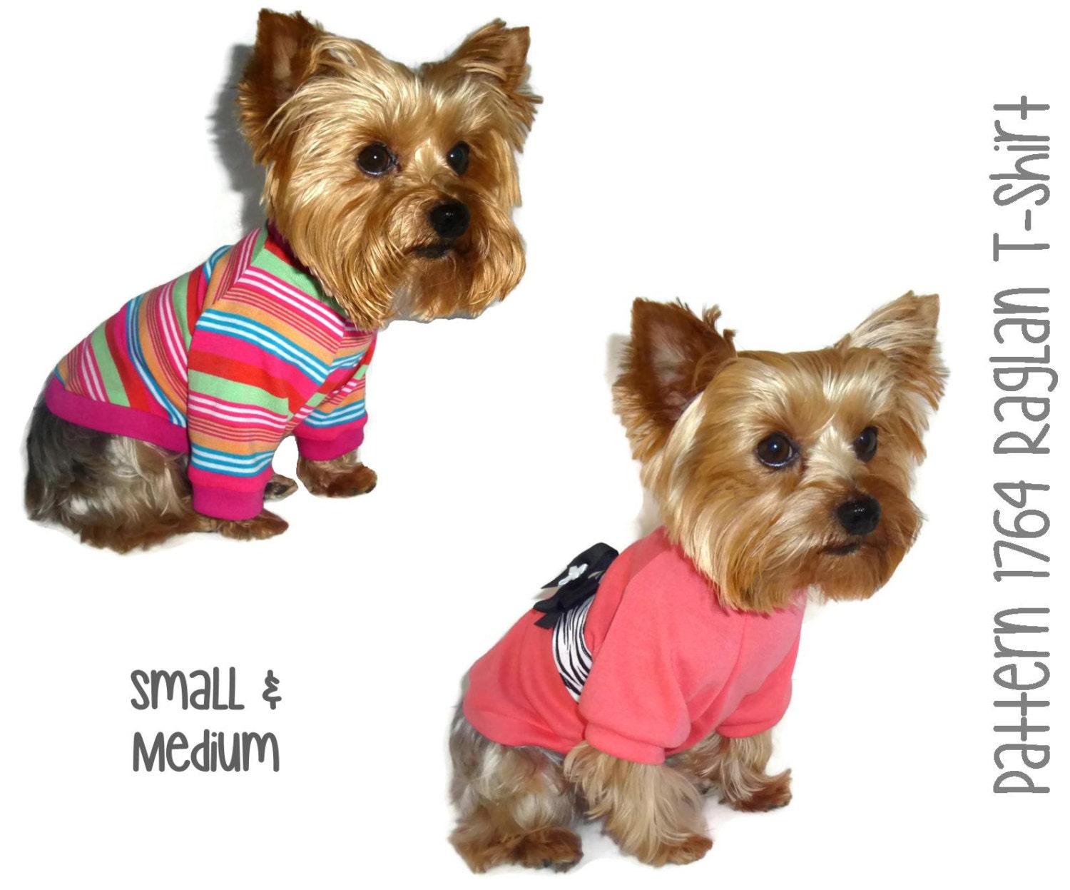 Dog Tee Shirt Pattern 1764 Small & Medium Dog by SofiandFriends