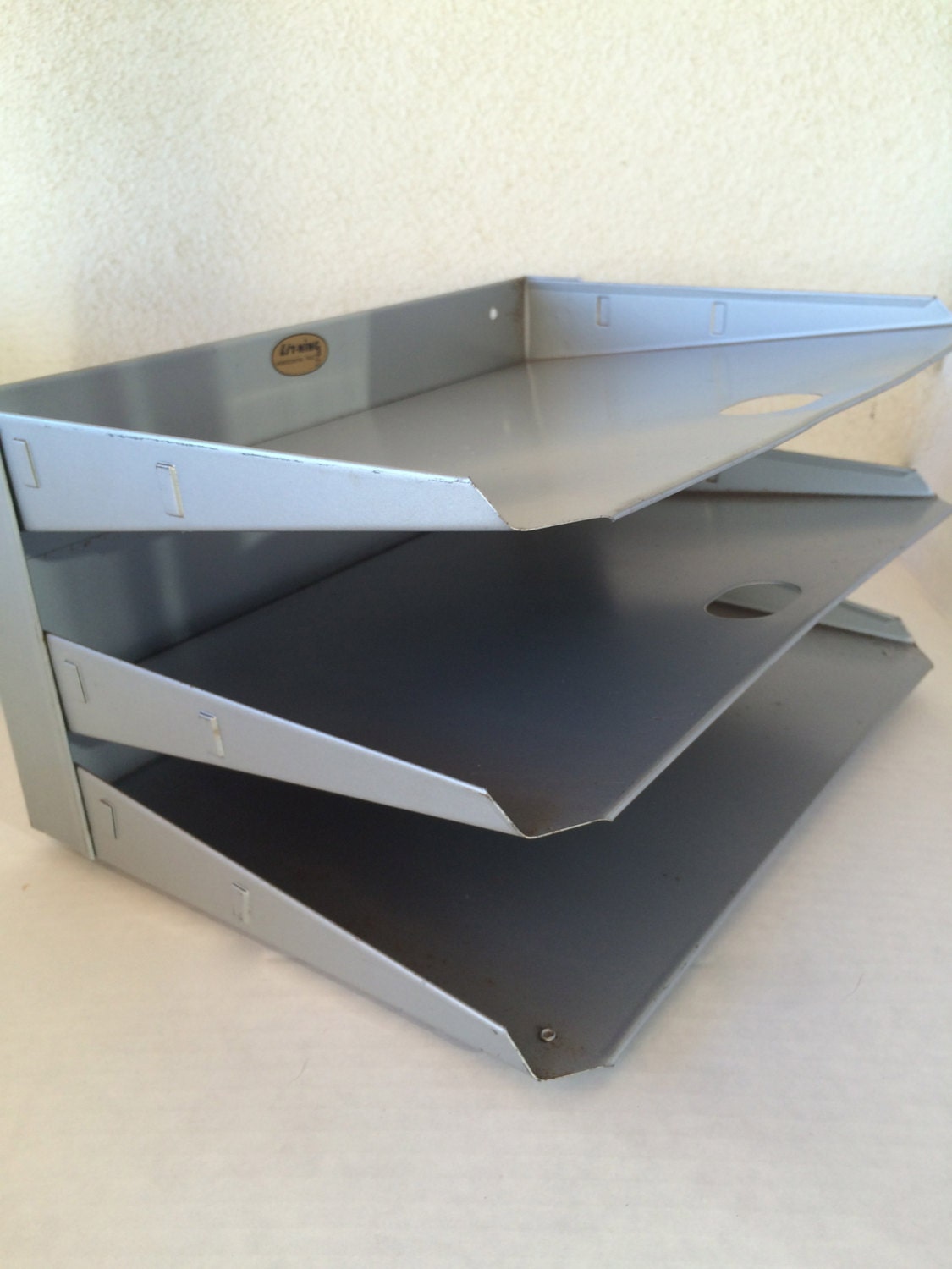 Metal File Organizer Desk Top Office Shelving Horizontal Metal