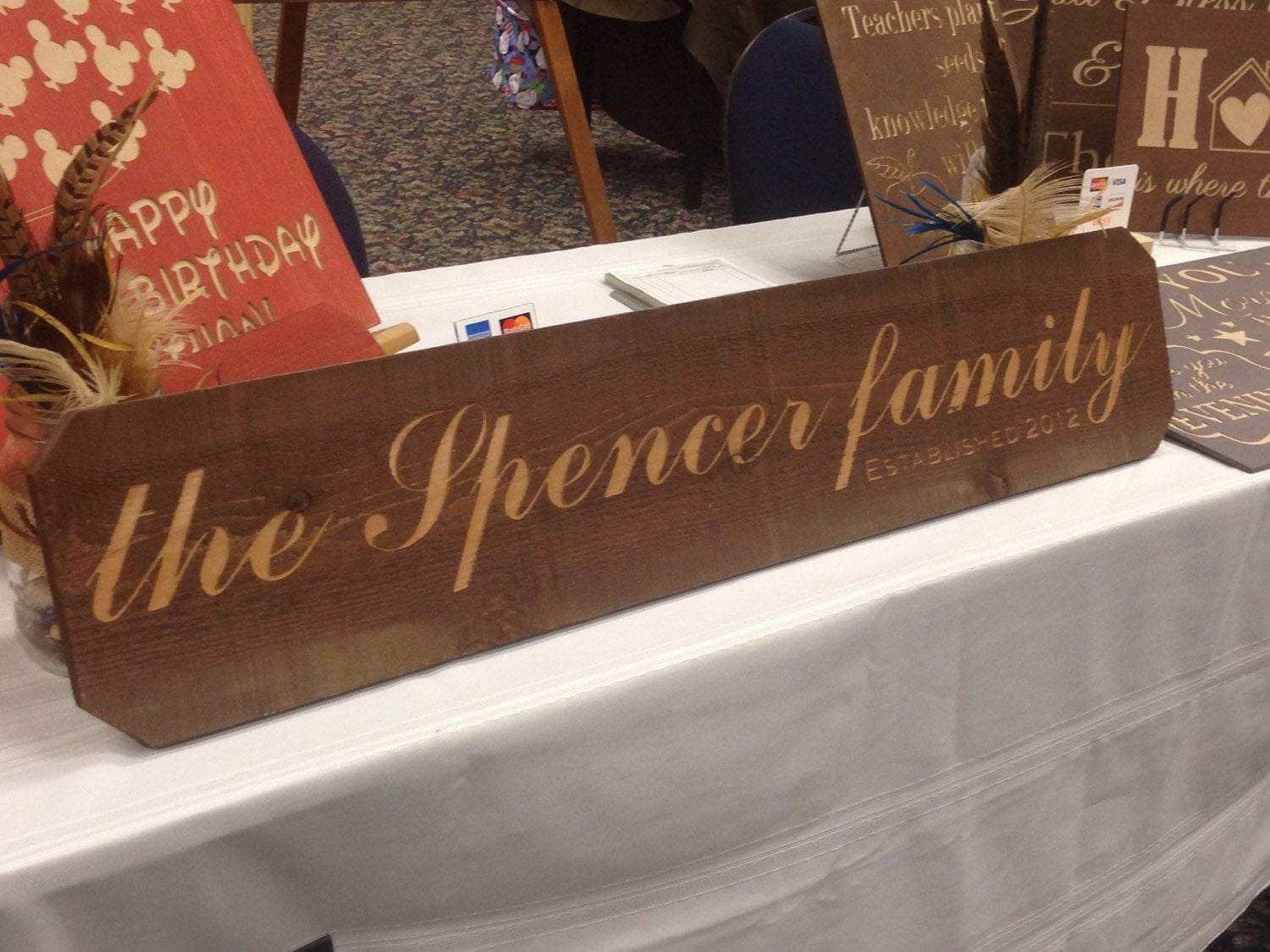 Custom Wooden Family Established Sign by WoodYouSignIt on Etsy