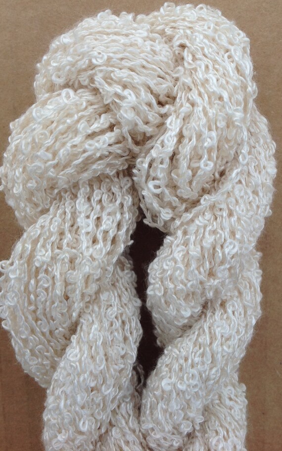 Silk Boucle Silk Yarn Weaving Yarn Crochet by OliverTwistsFibres