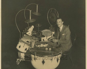 Drummer Henry Van Leer Amsterdam antique photo