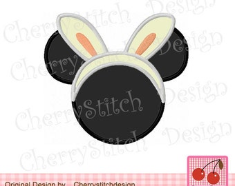 Easter Bunny Ears (Mickey),Mickey Embroidery Design,Mickey Applique Design -for 4x4 5x7 6x10 hoop-Machine Embroidery Applique Design