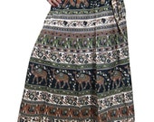Wrap Skirt Indian Clothing Boho Bohemian wrap around Skirt ethnic trendy - Free Shipping