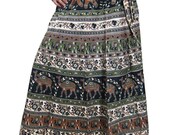 Wrap Skirt Indian Clothing Boho Bohemian wrap around Skirt ethnic trendy - Free Shipping