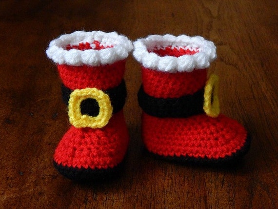 baby santa shoes