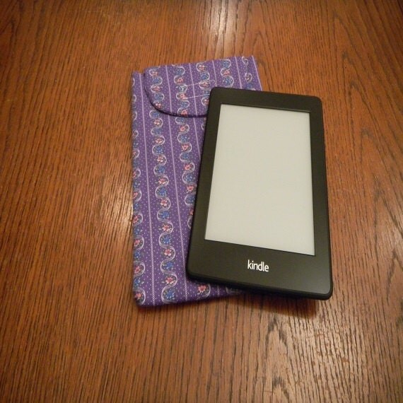Quilted Kindle Case Purple Ribbons by Codysquilts on Etsy
