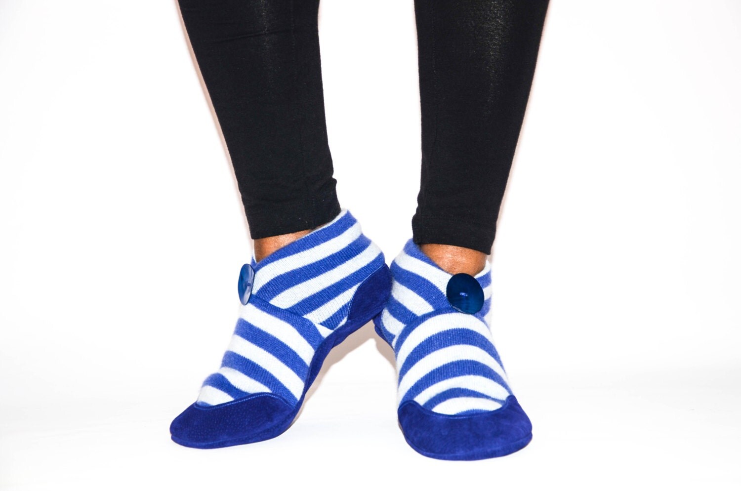 Women Cashmere Slipper Socks Women Leather Shoes