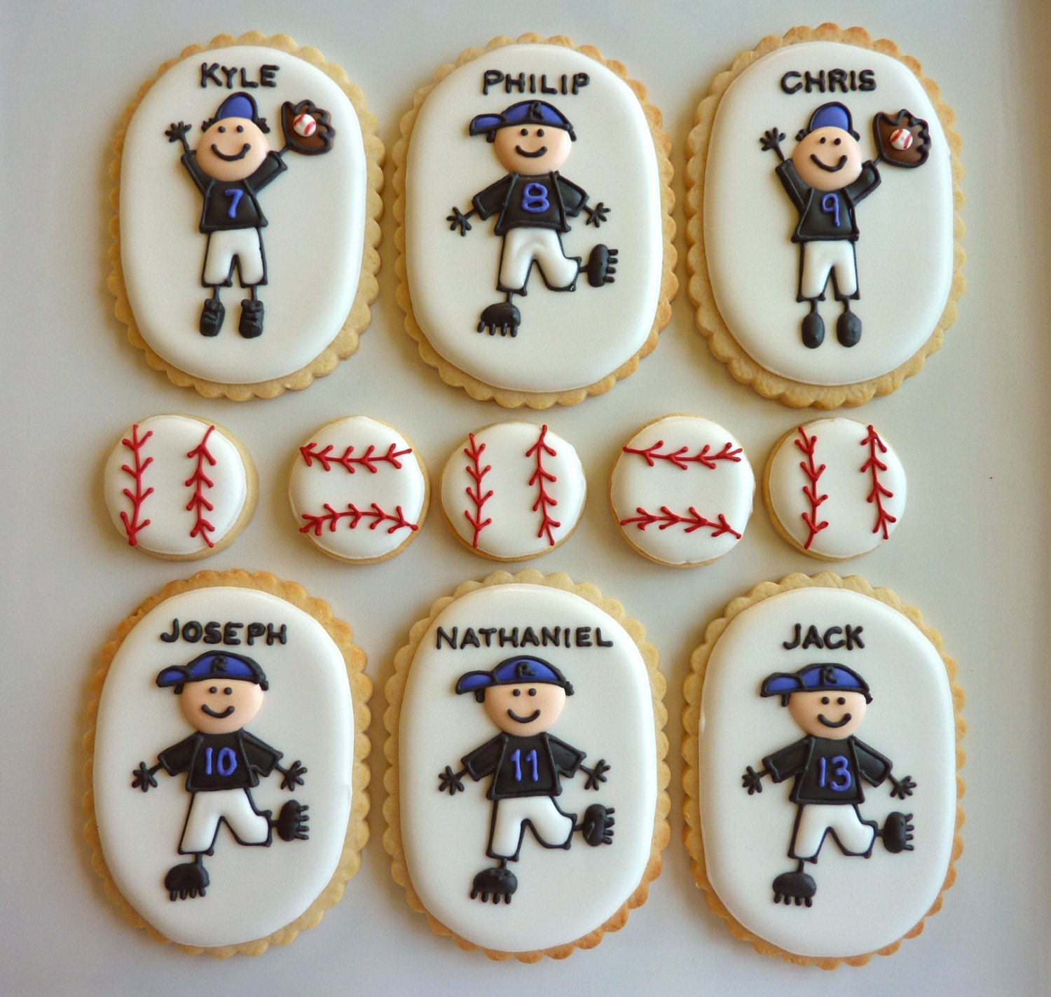 Personalized Baseball Cookies by on Etsy